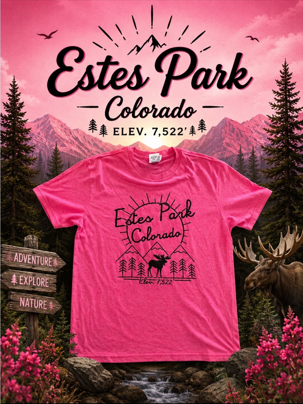 Estes Park Colorado Adult Women- Size S